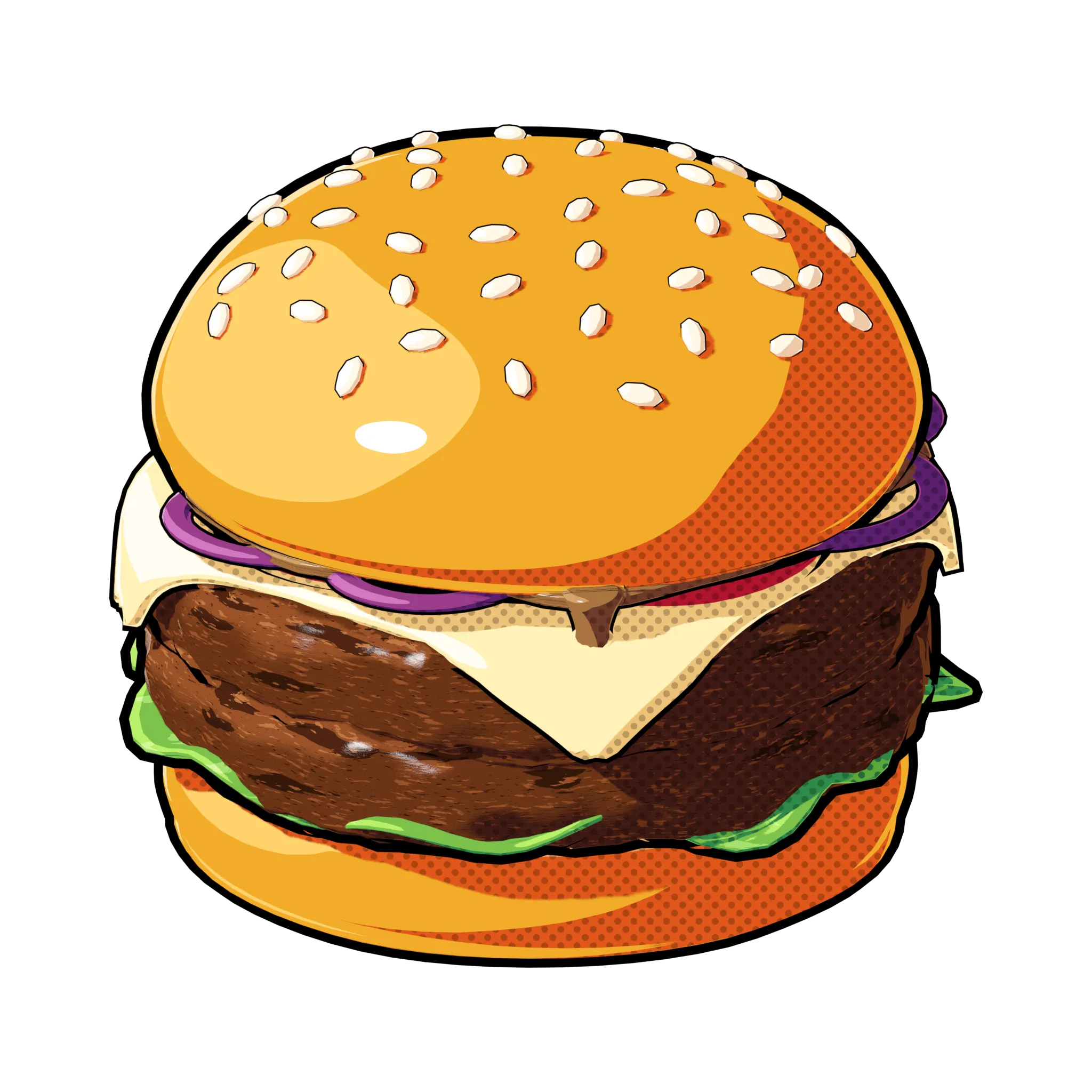 Burger Vegeta Pepper en rotation